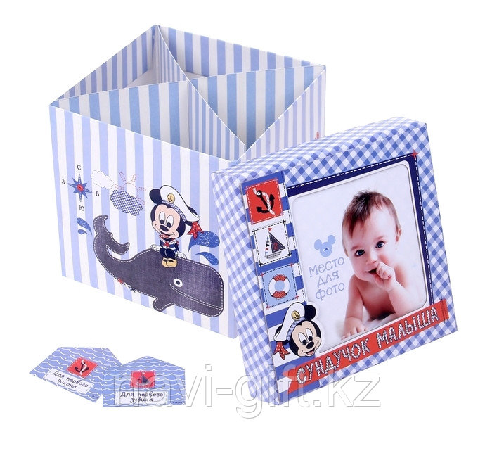 Подарочный набор: фотоальбом на 20 магнитных листов, коробка + фоторамка"Самому лучшему сыночку", Микки Маус - фото 5 - id-p44737723