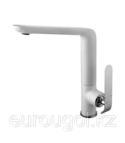 Белый Смеситель для кухни с поворотным изливом Lemark Melange LM4905CW