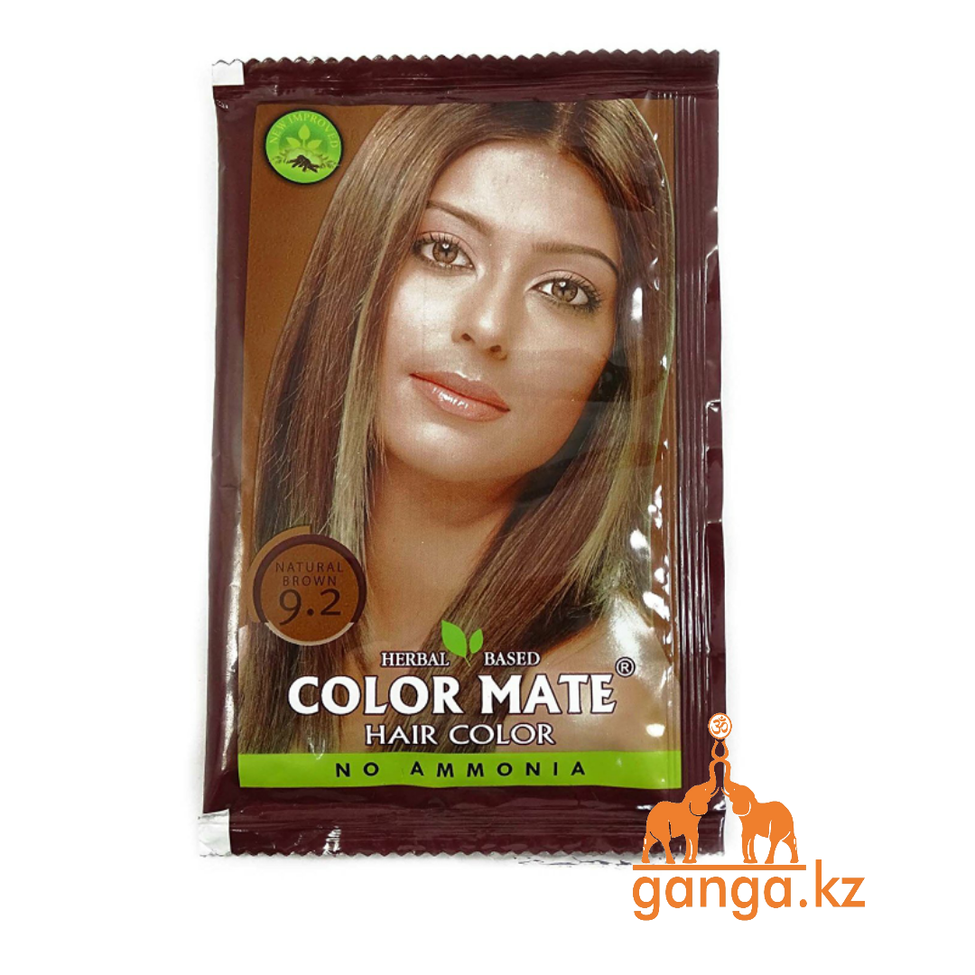 Краска на основе Хны для окрашивания волос "Натурально-коричневая" (Hair Color COLOR MATE), 15 г./1 пакетик
