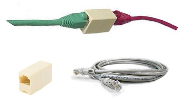 Адаптер соединитель патч-корда RJ-45 - фото 1 - id-p38476082