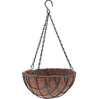 Кашпо подвесное с вкладышем из коковиты, полукруглое d30см // PALISAD