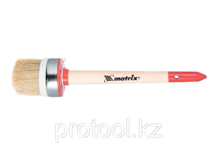 Кисть круглая Профи №10 (40 мм), натуральная щетина, деревянная ручка / MTX - фото 1 - id-p44765825