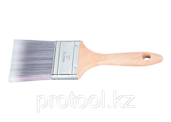 Кисть плоская Platinum 1", искусственная щетина, деревянная ручка / MTX, фото 2