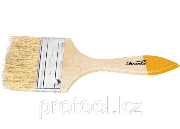 Кисть плоская Slimline 1,5" (38 мм), натуральная щетина, деревянная ручка// SPARTA, фото 2