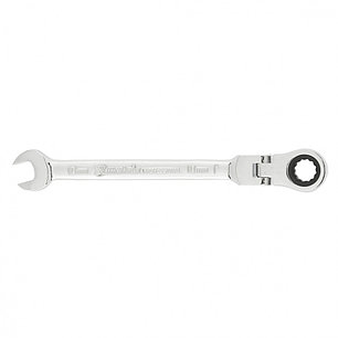 Ключ комбинированный трещоточный, 10мм, CrV, шарнирный, зерк.хром// MATRIX PROFESSIONAL, фото 2