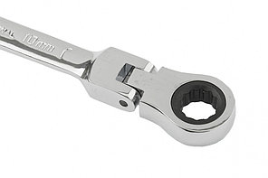 Ключ комбинированный трещоточный, 10мм, CrV, шарнирный, зерк.хром// MATRIX PROFESSIONAL, фото 2