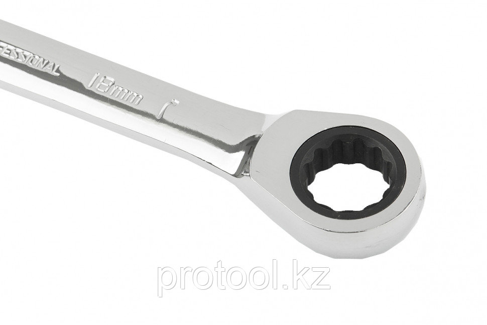 Ключ комбинированный трещоточный, 18мм, CrV, зеркальный хром// MATRIX PROFESSIONAL - фото 3 - id-p44766093