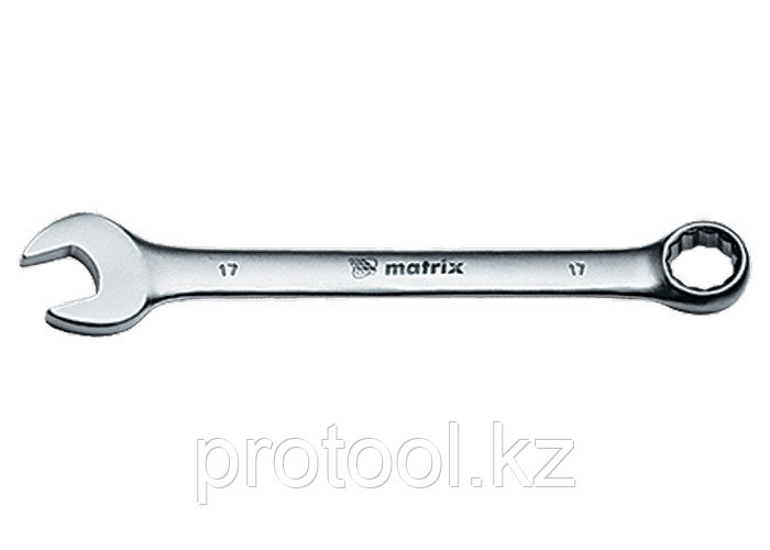 Ключ комбинированный, 11 мм, CrV, матовый хром// MATRIX - фото 1 - id-p44766104