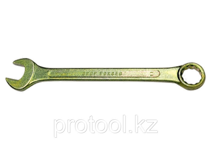 Ключ комбинированный, 12 мм, желтый цинк// СИБРТЕХ - фото 1 - id-p44766110