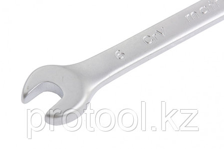 Ключ комбинированный, 6 мм, CrV, матовый хром// MATRIX, фото 2
