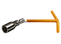 Ключ свечной, 21 мм, с шарниром// SPARTA