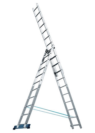 Лестница, 3 х 7 ступеней, алюминиевая, трехсекционная  // Pоссия, фото 2