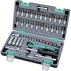 Набор инструмента, 1/4", Cr-V, S2, усиленный кейс, 47 предм.// STELS