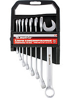 Набор ключей комбинированных, 6 - 17 мм, 6 шт., CrV, матовый хром// MATRIX