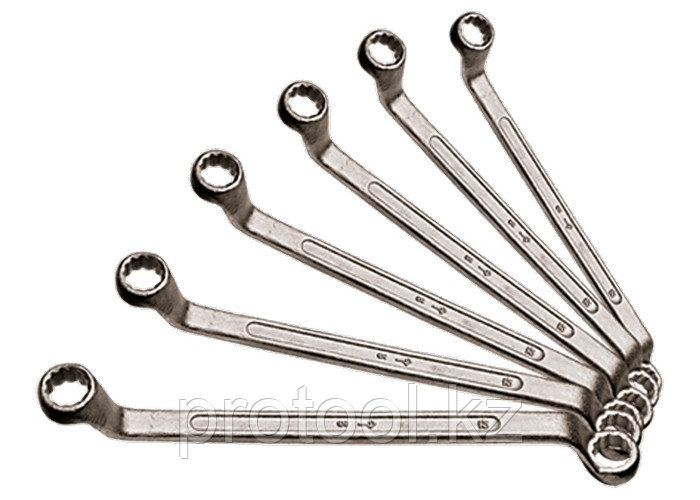 Набор ключей накидных, 6–17 мм, 6 шт., хромированные// SPARTA