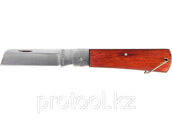 Нож складной, 200 мм, прямое лезвие, деревянная ручка// SPARTA, фото 2
