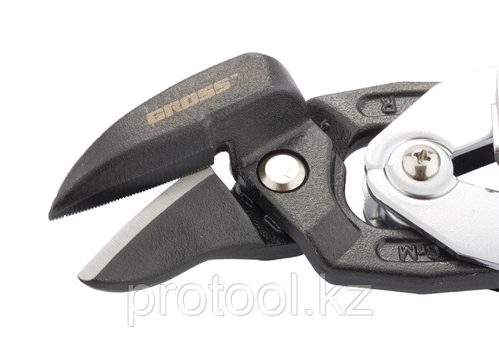 Ножницы по металлу"PIRANHA",усиленные,255 мм,прямой и правый рез,сталь-СrMo,двухкомп.рукоятки//GROSS - фото 3 - id-p44768164