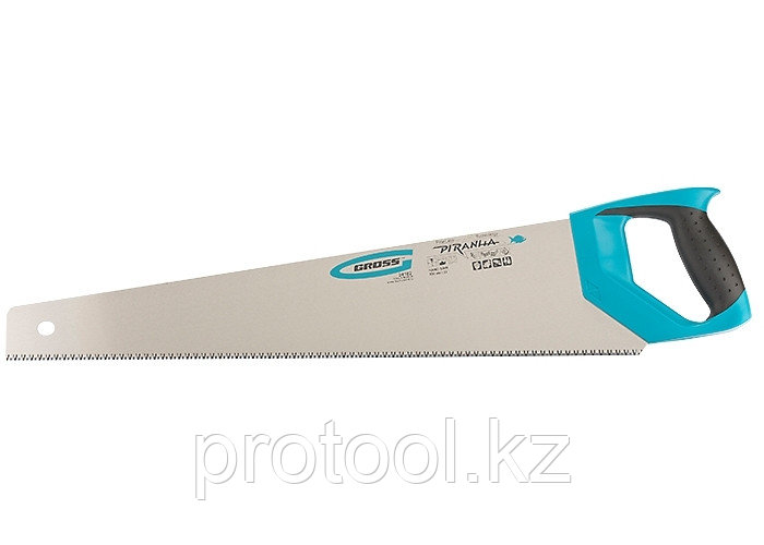 Ножовка по дереву "PIRANHA", 550 мм, 7-8 TPI, зуб - 3D, каленый зуб, 2-х комп. рук-ка// GROSS - фото 3 - id-p44768204