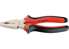 Плоскогубцы NICKEL,  200 мм, никелированные, двухкомпонентные рукоятки// MATRIX