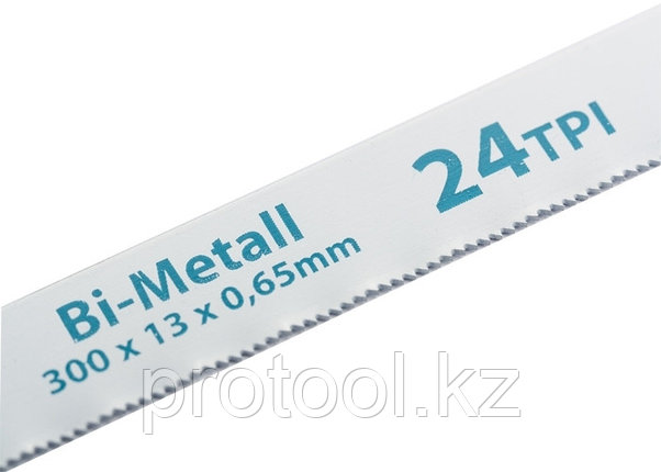 Полотна для ножовки по металлу, 300 мм, 24TPI, BIM, 2 шт.// GROSS, фото 2
