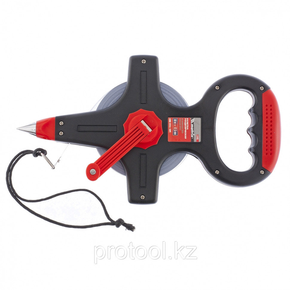 Рулетка геодезическая, 50 м х 12,5 мм, металлическая лента, открытый корпус// MATRIX MASTER - фото 1 - id-p44769536