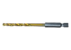 Сверло по металлу, 5 мм, HSS, нитридтитановое покрытие, 6-гранный хвостовик// MATRIX