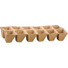 Торфяные горшочки 50*50 мм, квадратные (блок по 12 ячеек)// Россия