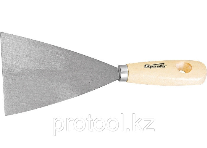 Шпательная лопатка из нержавеющей стали, 30 мм, деревянная ручка// SPARTA - фото 1 - id-p44771566