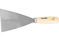 Шпательная лопатка из нержавеющей стали, 80 мм, деревянная ручка// SPARTA