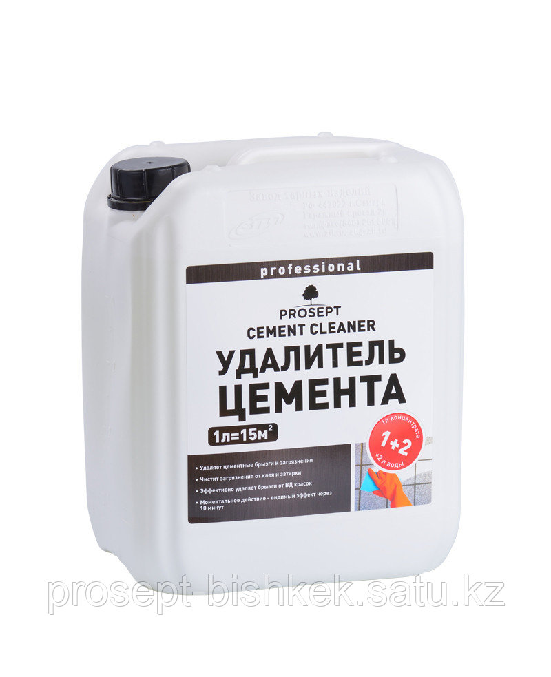 Удалитель цемента концентрат 1:2,022-5 CEMENT CLEANER (ЦЕМЕНТ КЛИНЕР)-5 л.=75м2