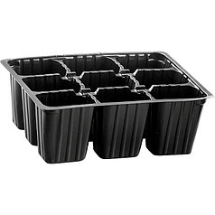Кассета для рассады, 18х13,5см, высота 6см, 9 ячеек, полистирол// Россия