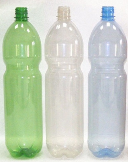 Пластиковая бутылка ПЭТ / цветные / ёмкость: 1,5л. / крышка в комплекте / упаковка = 100 шт.