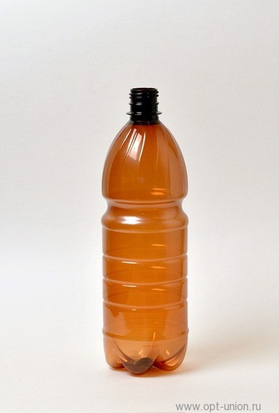 Пластиковая бутылка ПЭТ / коричневые / ёмкость: 1,5л. / крышка в комплекте / упаковка = 100 шт.