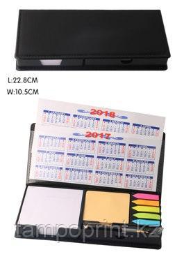 Organizer w/pen: Notepads, colored stickers, calendar 2017-2018