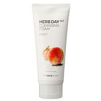 Пенка для умывания The Face Shop Herb Day 365 Cleansing Foam Peach