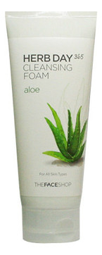 Пенка для умывания The Face Shop HERB DAY 365 CLEANSING FOAM ALOE - фото 2 - id-p44811845