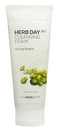 Пенка для умывания The Face Shop HERB DAY 365 CLEANSING FOAM MUNG BEANS