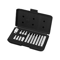 Набор бит HEX, хвостовик-шестигранник 1/2'', CrV,10 мм, 15 предм.// STELS