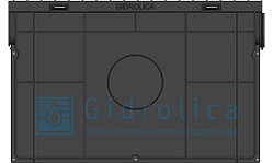 Комплект Gidrolica Light: пескоуловитель пластиковый с решеткой пластиковой щелевой, А15