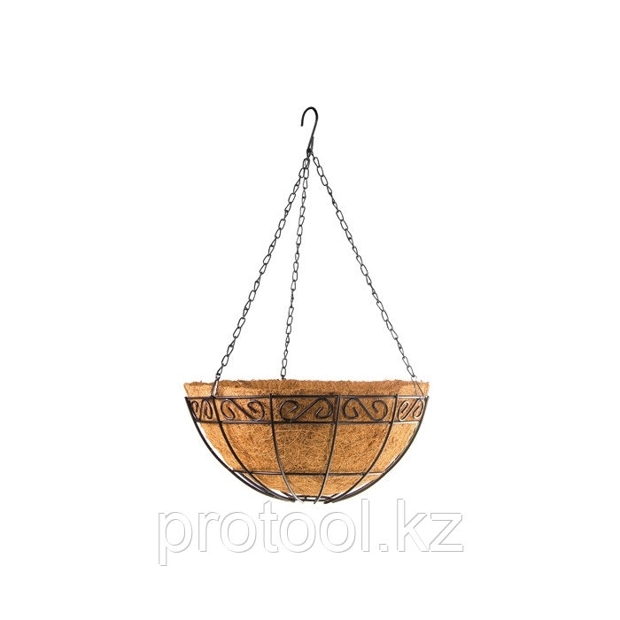 Подвесное кашпо с декором, 30 см, с кокосовой корзиной// PALISAD
