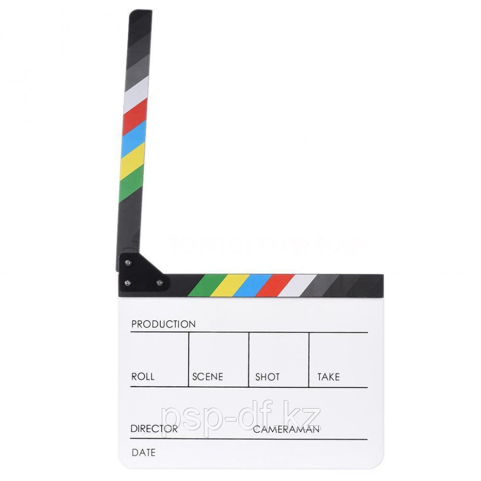 Directors Acrylic Film Movie Cut Action Scene Clapper Board White (ХЛОПУШКА)