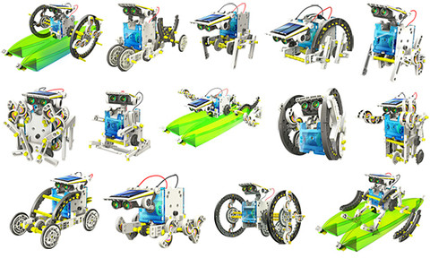 Конструктор Educational Solar Robot Kit на солнечной батарее 14 в 1 - фото 2 - id-p44822303