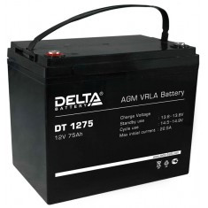 Аккумулятор DELTA DT 1275, 12V/75A*ч