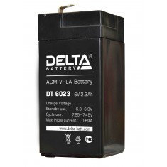 Аккумулятор DELTA DT 6023, 6V/2,3A*ч, фото 2