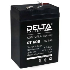 Аккумулятор DELTA DT 606, 6V/6A*ч