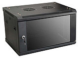 LinkBasic 6U, 600*450*367, Шкаф телекоммуникационный, цвет чёрный, передняя дверь стеклянная (тонированная), фото 2