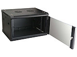 LinkBasic 6U 600*450*367, Шкаф телекоммуникационный, цвет чёрный, передняя дверь стеклянная (тонированная), фото 3