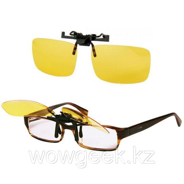 Антибликовые очки для вождения Night View Clip Ons - фото 2 - id-p44855200