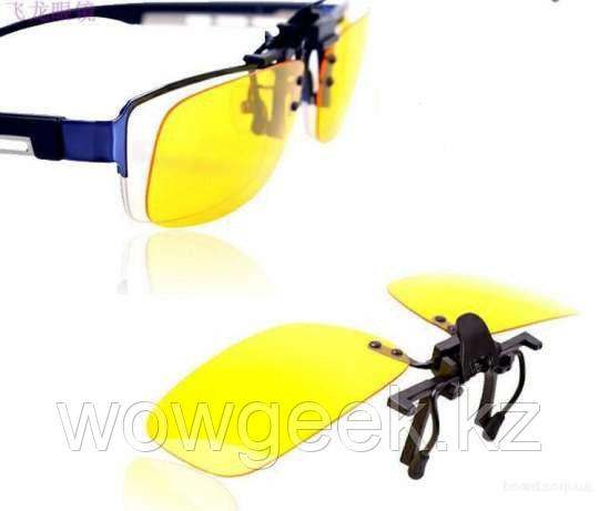 Антибликовые очки для вождения Night View Clip Ons - фото 3 - id-p44855200