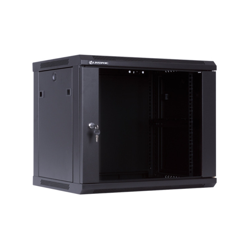 9U Телекоммуникационный шкаф настенный, 600*450*500,цвет черный LinkBasic